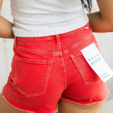 Troublemaker High Rise Shorts | Chili Pepper
