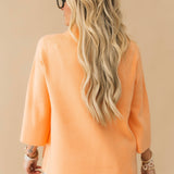 Sofia Mock Neck Sweater | Sherbet Orange
