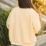 Dilly Dally Mock Neck Pullover | Yellow Blue