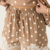 Lacey Polka Dot Short | Latte