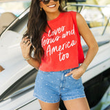 Loves Jesus and America Muscle Tank