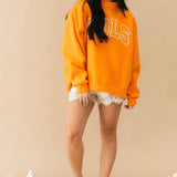 Polka Dot VOLS Mock Neck Sweatshirt