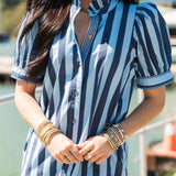 American Darling Dress | Blue Stripe