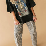 Queen Card Oversized Graphic Tee | Black