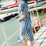 American Darling Dress | Blue Stripe