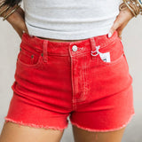 Troublemaker High Rise Shorts | Chili Pepper