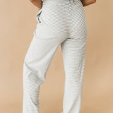 Comfy Club Pant | Heather Grey Stripe