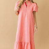Cherry Picked Maxi Dress | Pink Yellow