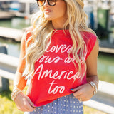 Loves Jesus and America Muscle Tank