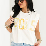 Vols Quilted Puff Ink Muscle Tee