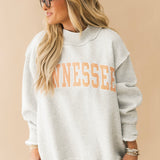 Stripe Tennessee Mock Neck Sweatshirt