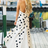 Mixed Polka Dots Maxi Dress