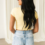 Ribbed Baby Tee | Pale Lemon