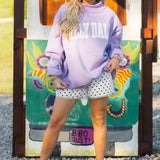 Dilly Dally Mock Neck Pullover | Lavender