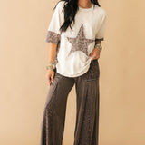 Stitched Star Tee | Natural
