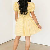 Boardwalk Stripe Mini Dress | Lemon