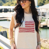 USA Flag Sweater Vest