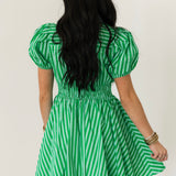 Boardwalk Stripe Mini Dress | Green