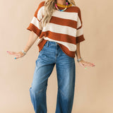 Class Act Stripe Sweater | Rust & Ivory