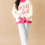 Saved By Grace Mock Neck Sweatshirt
