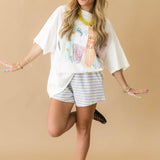 Stripe Short | Lime & Lavender