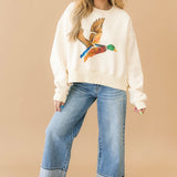 Flying Mallard Oversized Crop Sweatshirt