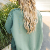 Dilly Dally Mock Neck Pullover | Green