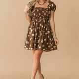Wildflower Mini Dress | Brown