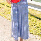 Summer Crush Maxi Skirt | Blue Polka Dot