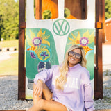 Dilly Dally Mock Neck Pullover | Lavender