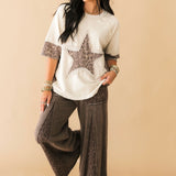 Stitched Star Tee | Natural