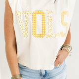 Vols Quilted Puff Ink Muscle Tee