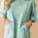 Hooded T-shirt Cover Up | Tidewater Teal