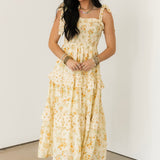 Sunshine Floral Midi Dress | Yellow