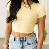 Ribbed Baby Tee | Pale Lemon