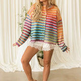 Over The Rainbow Stripe Cardigan