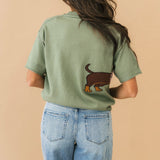 Boujee Weenie Dog Sweater Top | Olive