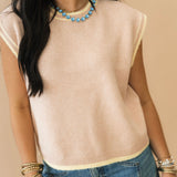 Pullover Sweater Vest | Khaki Lemon
