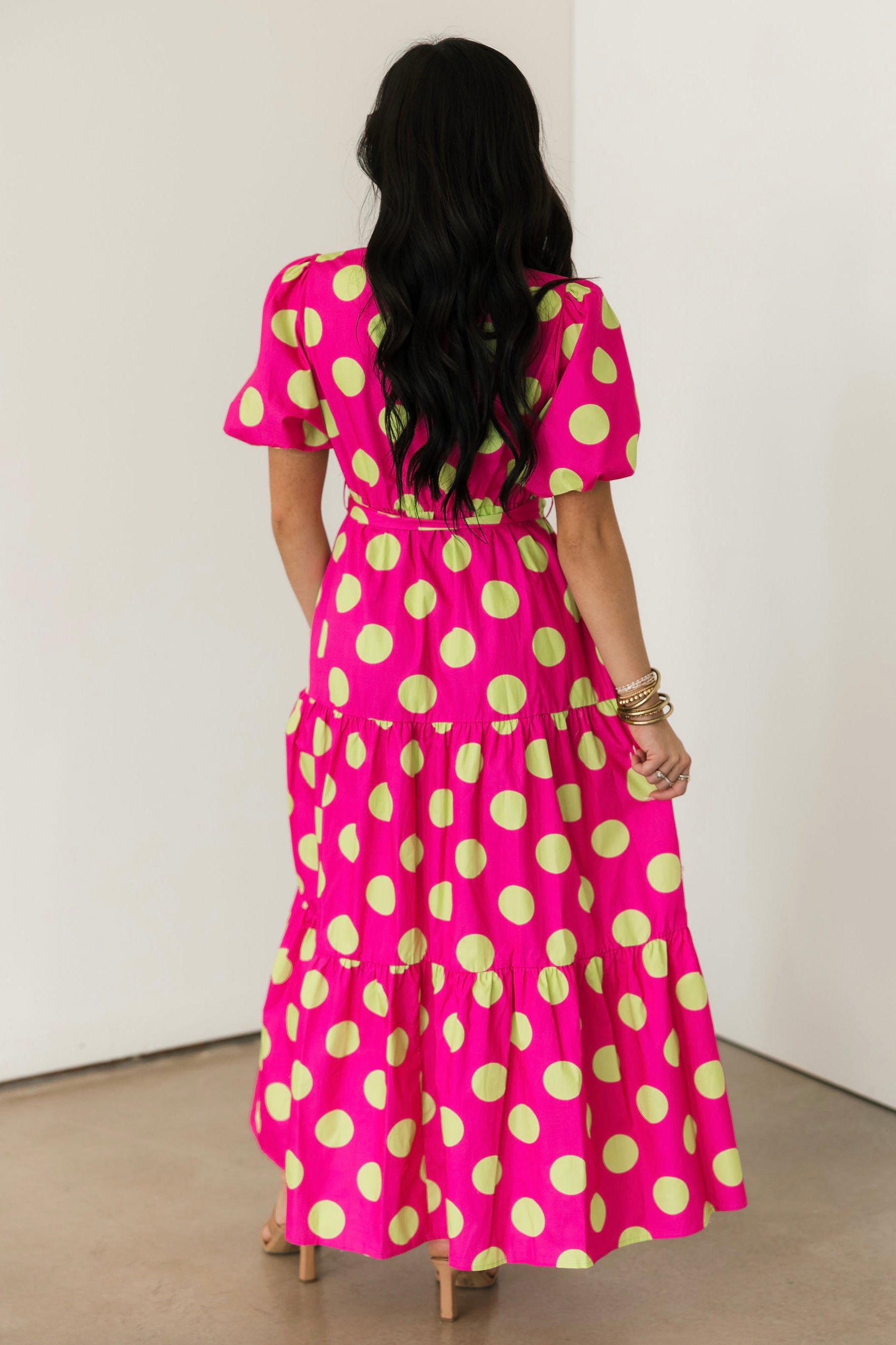 pink and green polka dot dress Girl's Sweet Pea Pocket Dress in Green size 8