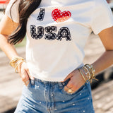 I Heart USA Baby Tee