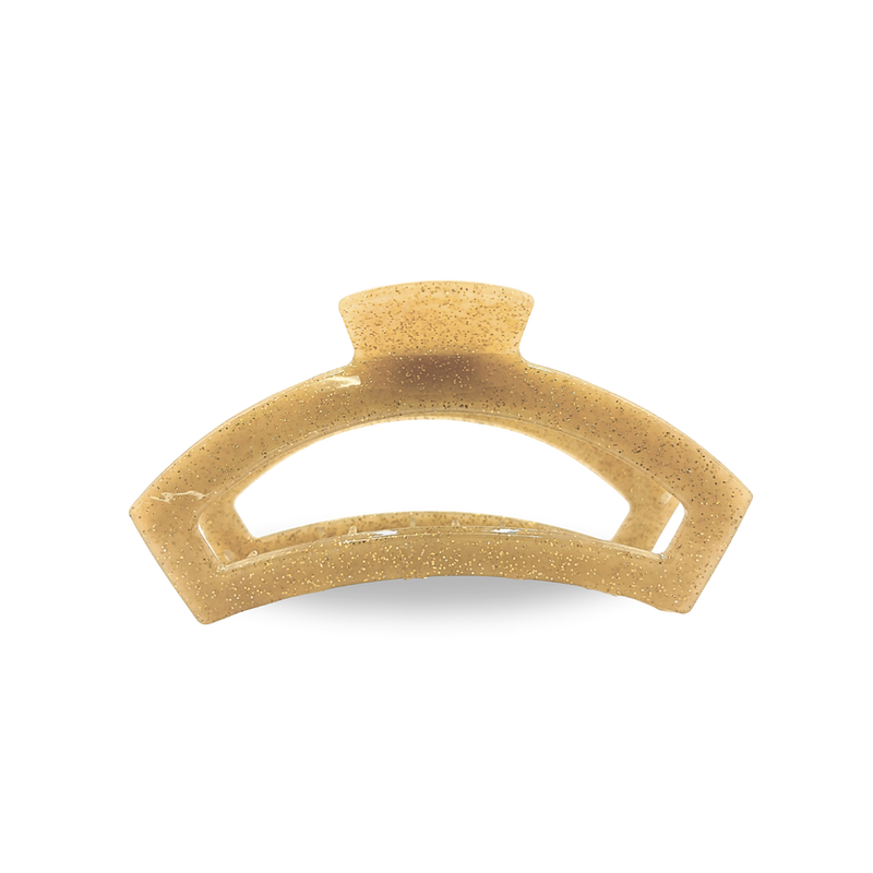 TELETIES OPEN HAIR CLIP - MEDIUM | GOLD GLITTER