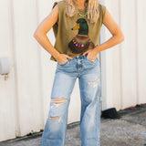 Duck Rhinestone Collar Muscle Tee