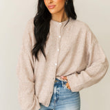 Cozy Is My Cardio Cardigan | Beige