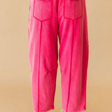 Barrel Knit Pants | Fuchsia