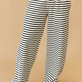 Black Stripe Tank Pant Set