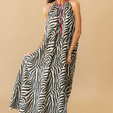 Untamed Zebra Maxi Dress
