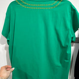 Bright Green Christmas Necklace Tee | Queen Of Sparkles