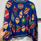 Royal Blue Multi Jeweled Ornament Button Up Cardigan | Queen Of Sparkles