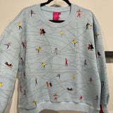 Ice Blue Ice Skating Sweatshirt | Queen Of Sparkles