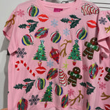Light Pink Christmas Icons Tee | Queen Of Sparkles
